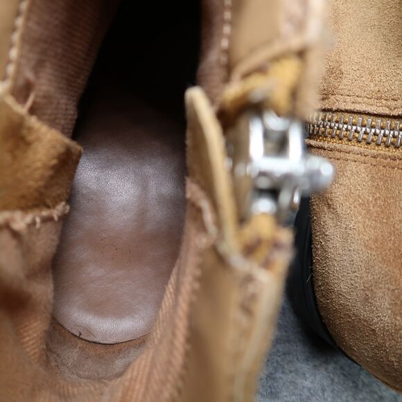 Urban Outfitters Shoes Womens 9 Bootie Fashion Leather Double Zip Moto Lifestyle - Picture 9 of 16